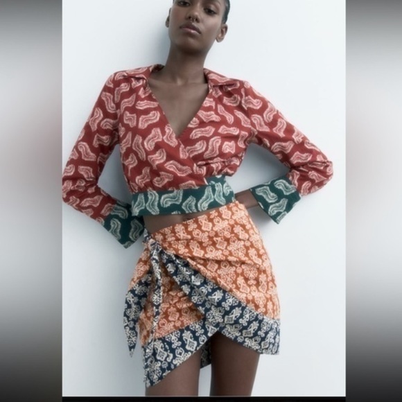 NWT Zara Mina Wrap Skirt - Picture 3 of 6